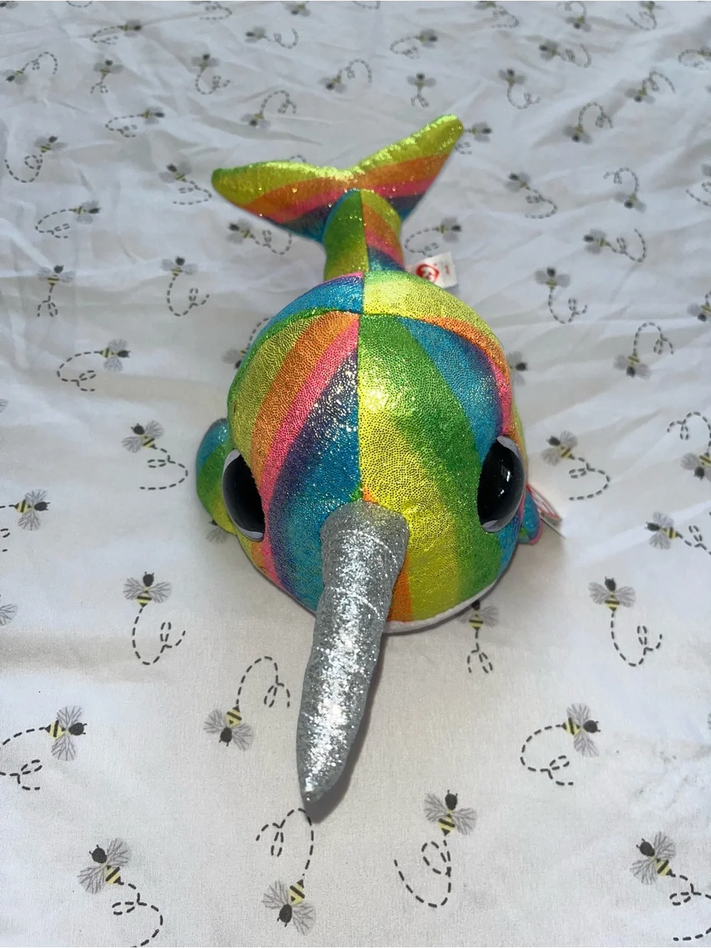 Ty Rainbow Narwhal Plush Toy - Sparkle Silver Horn